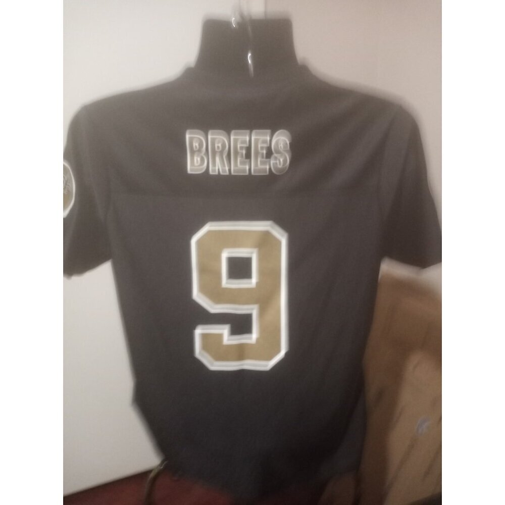 New Orleans Saints Drew Brees #9 Black Jersey Womens Large L Team Apparel - Picture 5 of 10